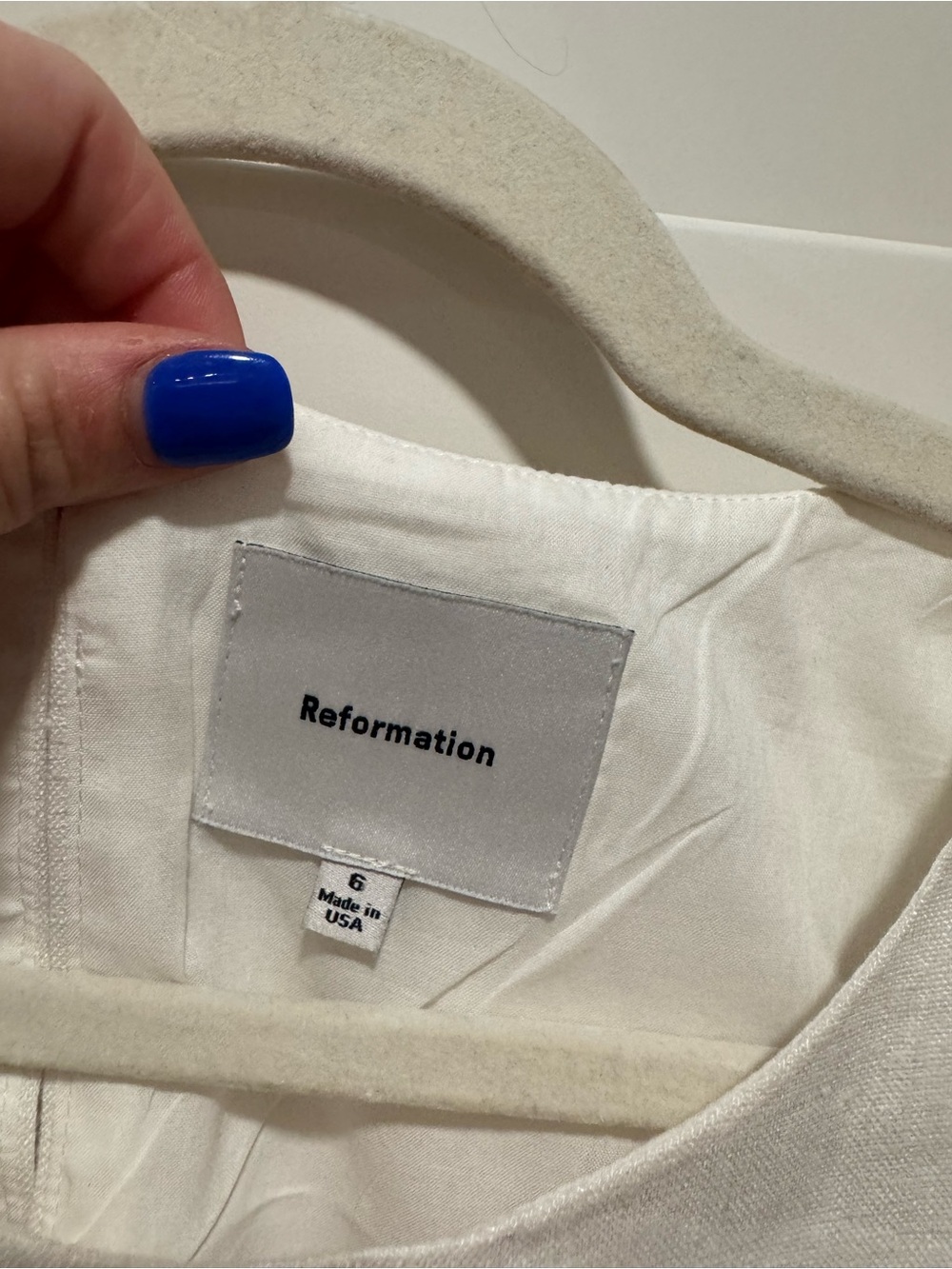 Reformation White Mini Linen Dress - Picture 3 of 3